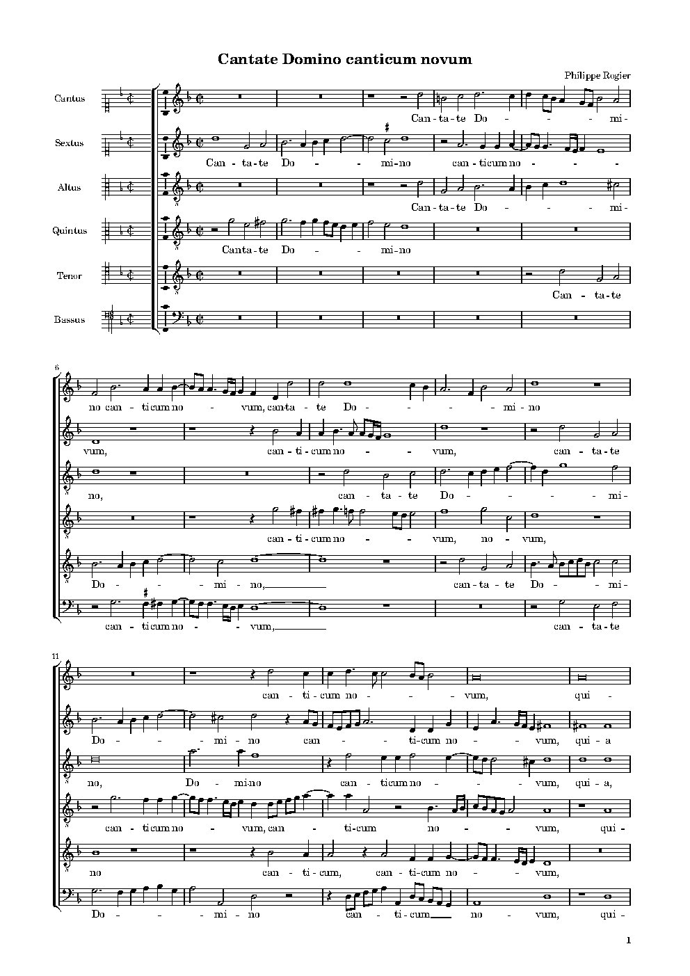 Cantate Domino canticum novum (II)