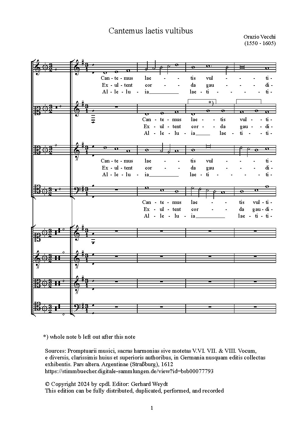 Cantemus laetis vultibus