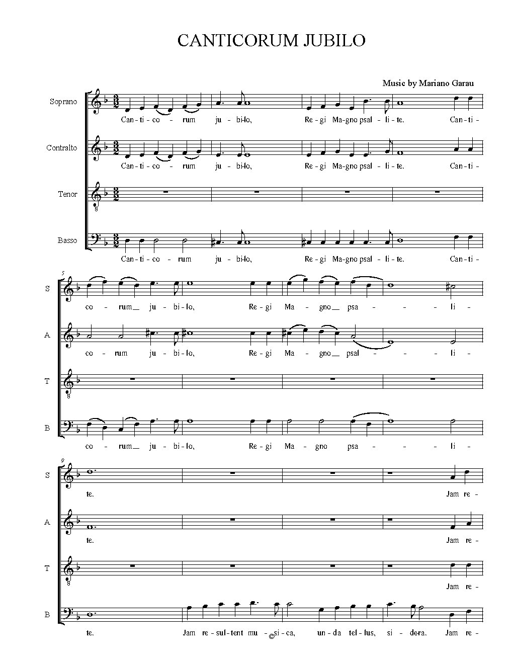 Canticorum jubilo - Choir Script PDF Thumbnail