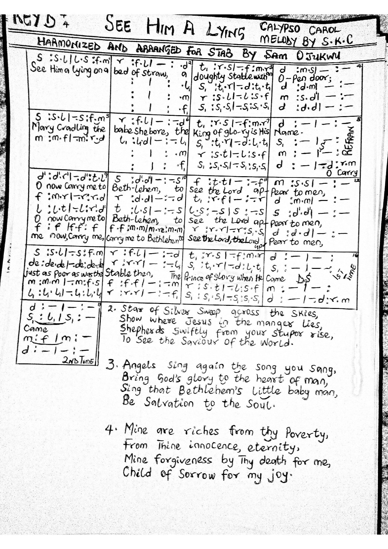 Calypso Carol - Download Choir Script PDF