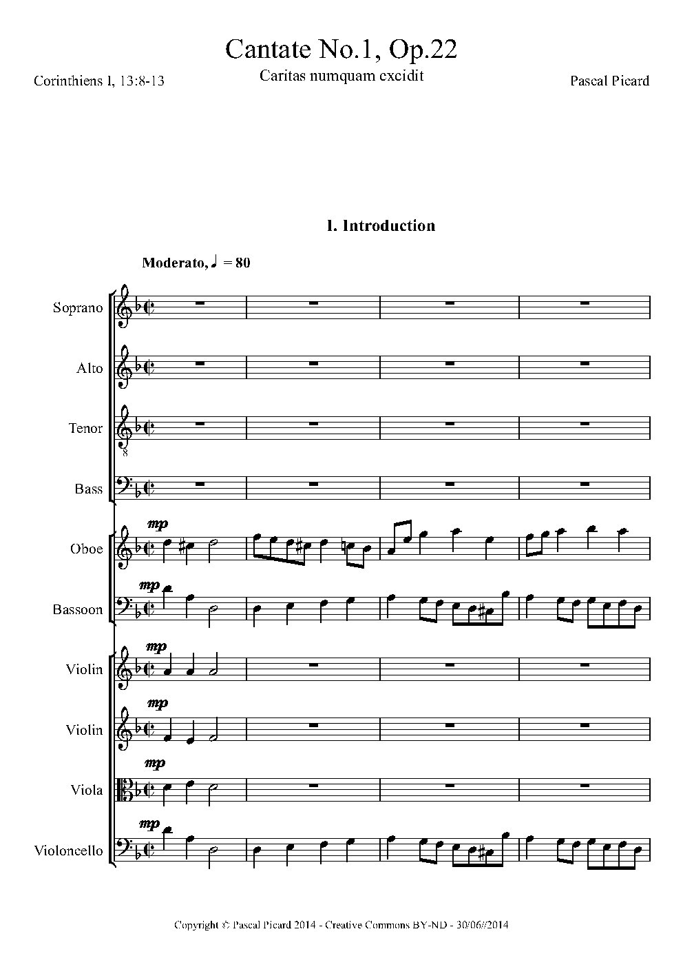 Caritas numquam excidit, Op. 22