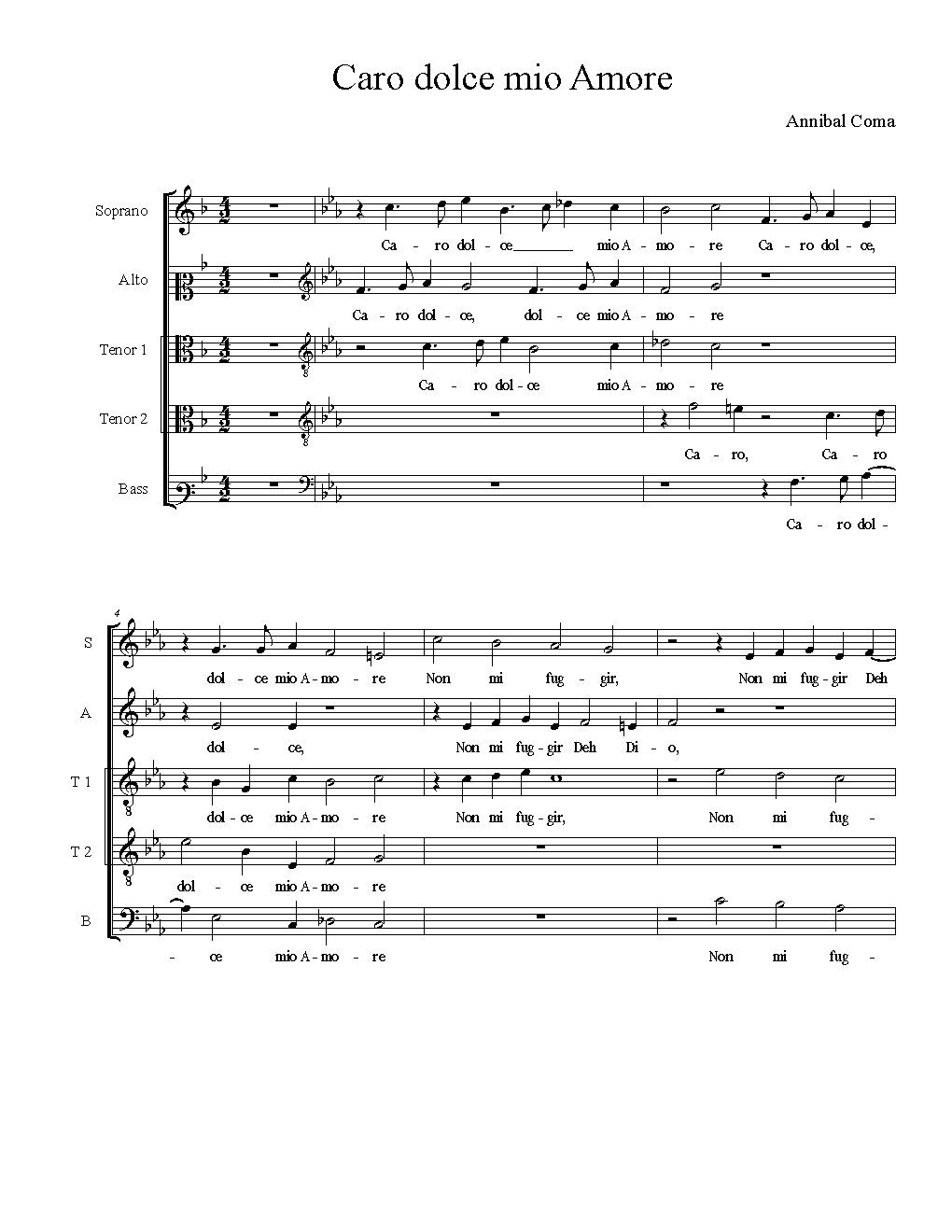 Caro dolce mio Amore