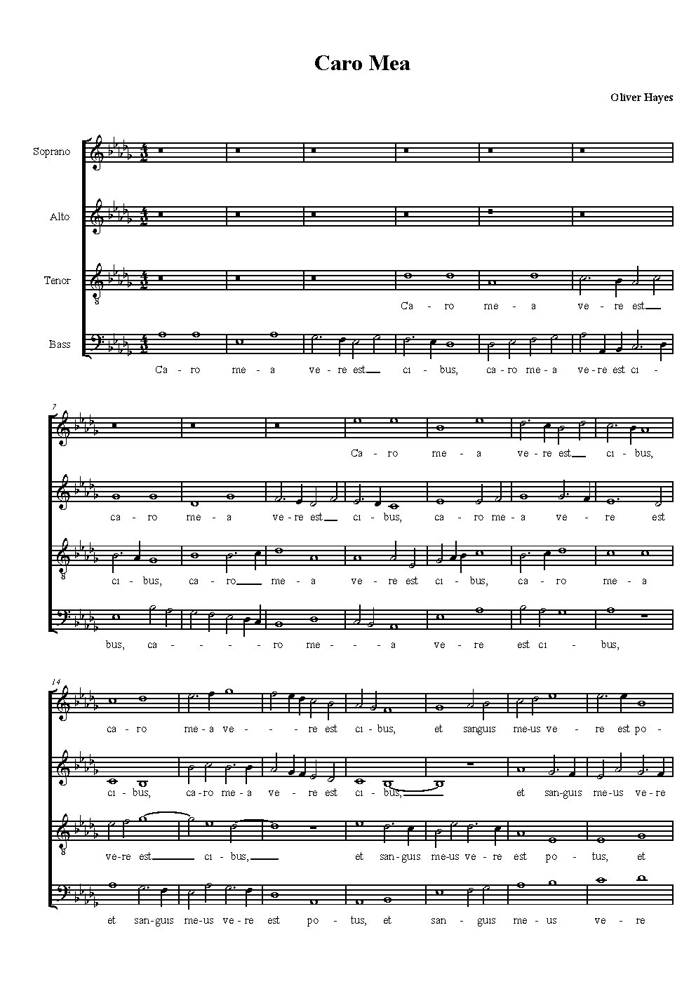 Caro Mea - Choir Script PDF Thumbnail