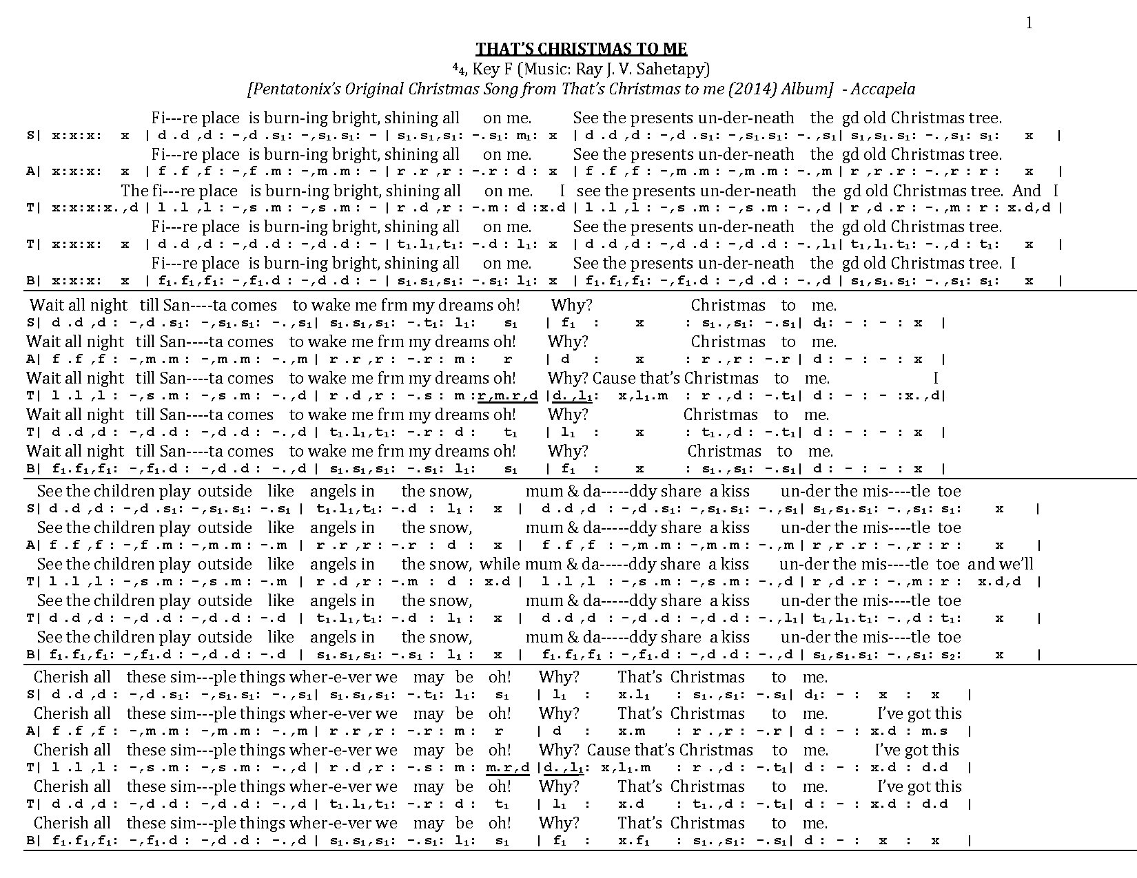 That S Christmas To Me - Download Choir Script PDF