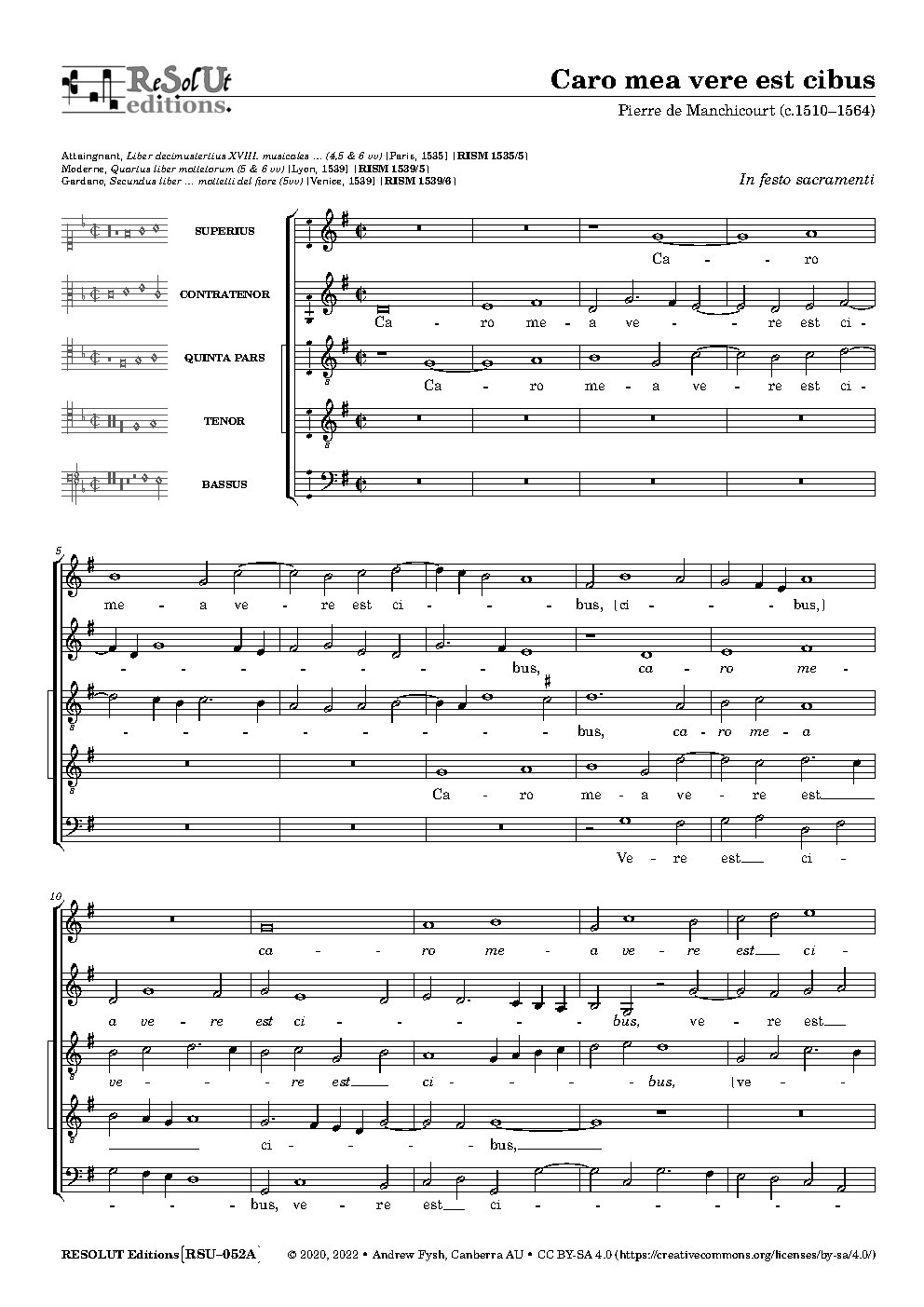 Caro mea vere est cibus - Choir Script PDF Thumbnail