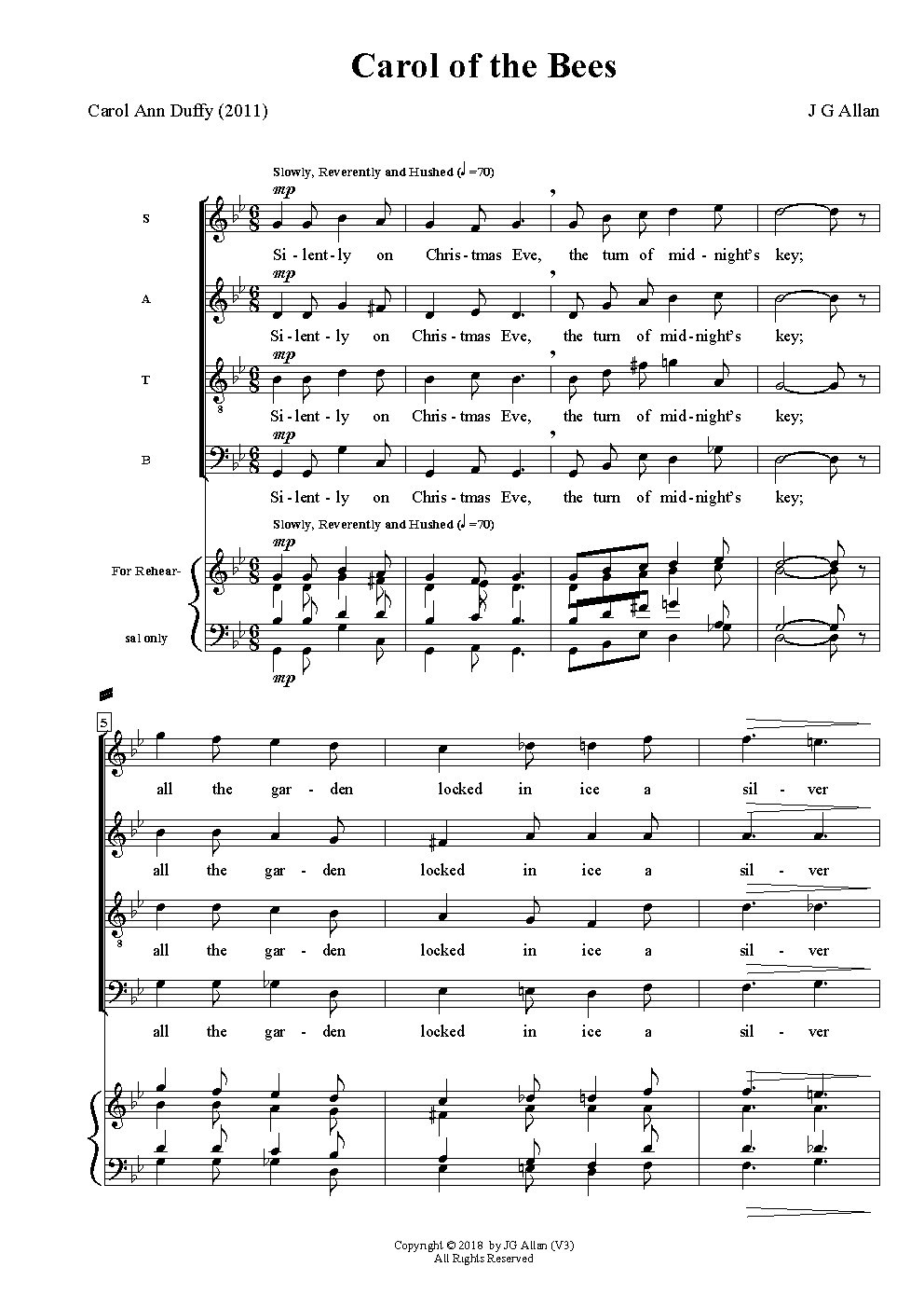 Carol of the Bees - Choir Script PDF Thumbnail