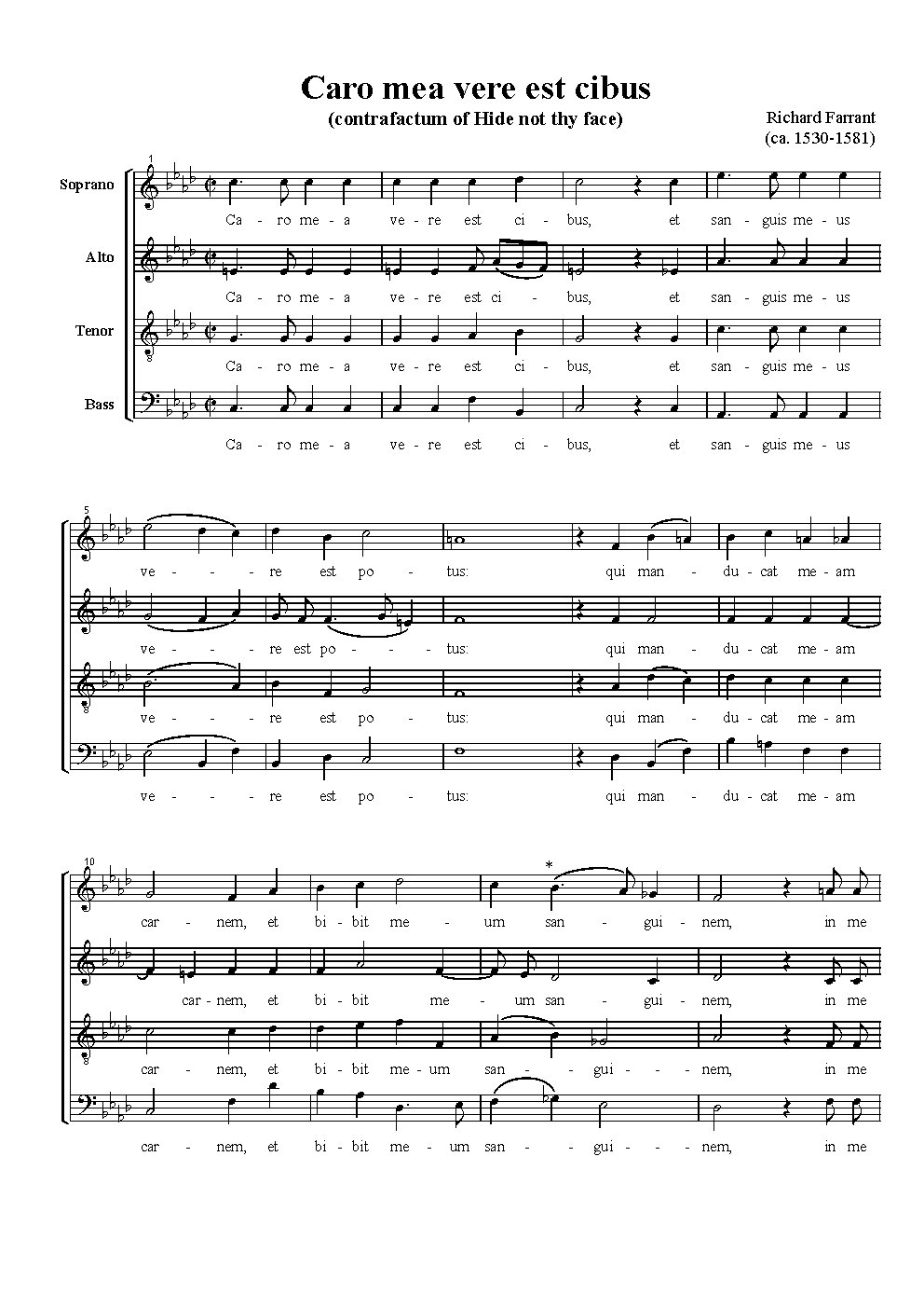Caro mea vere est cibus - Choir Script PDF Thumbnail