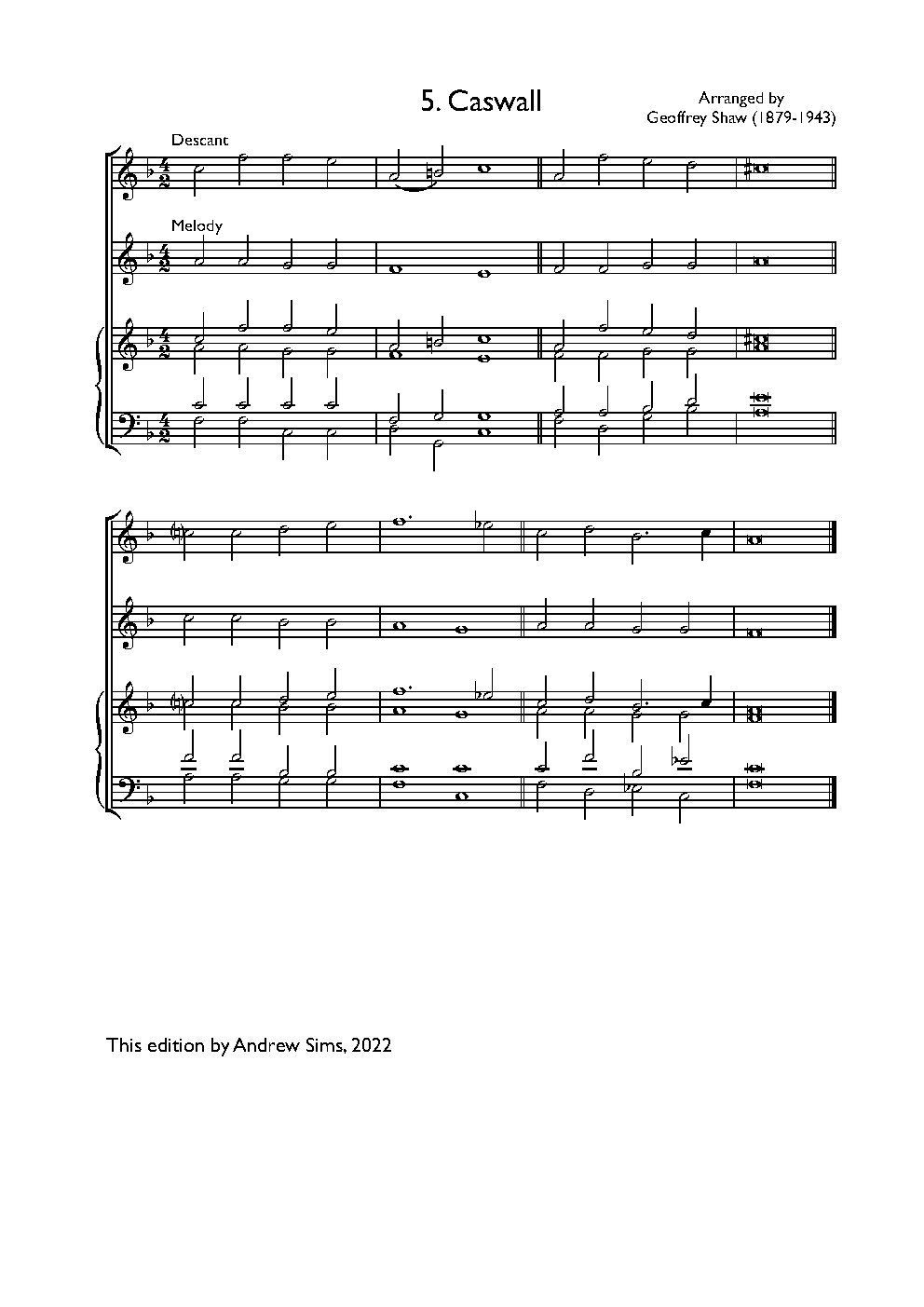Caswall - Choir Script PDF Thumbnail