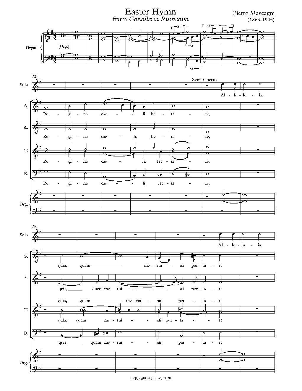 Cavalleria rusticana - Choir Script PDF Thumbnail