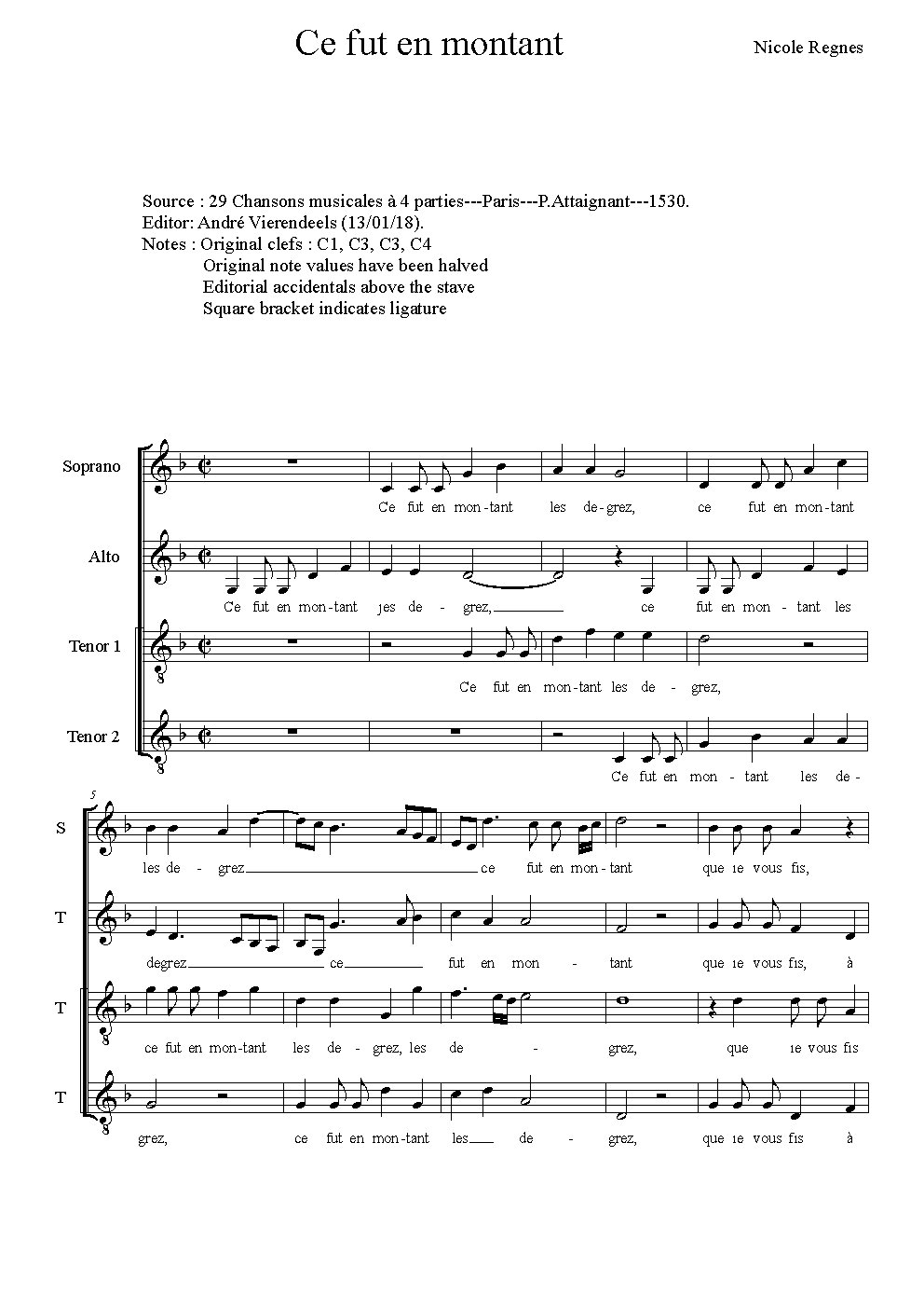 Ce fut en montant - Choir Script PDF Thumbnail