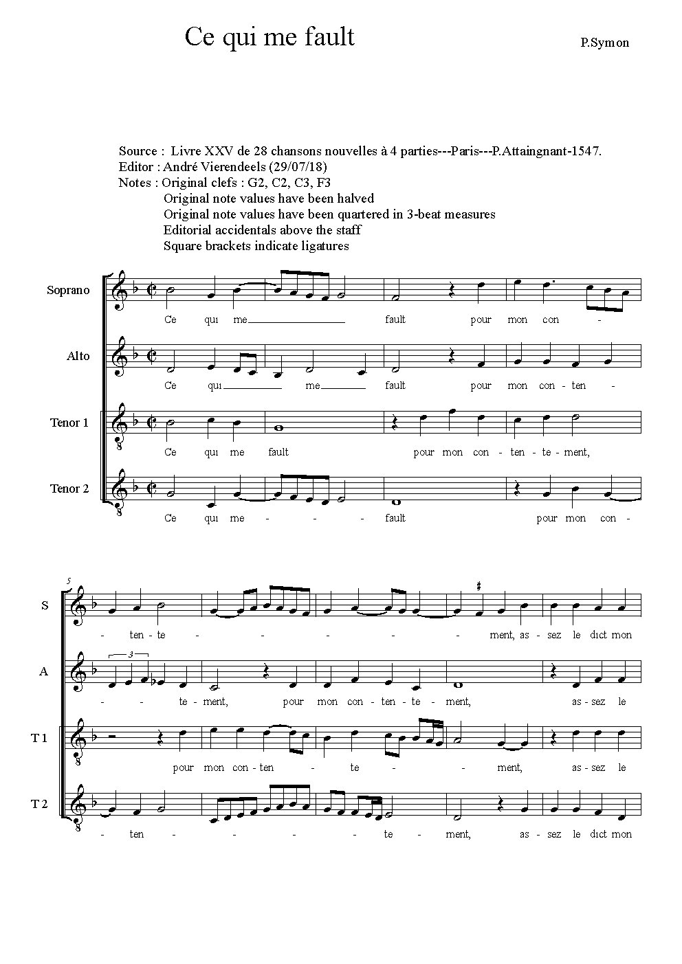Ce qu'il me faut - Choir Script PDF Thumbnail
