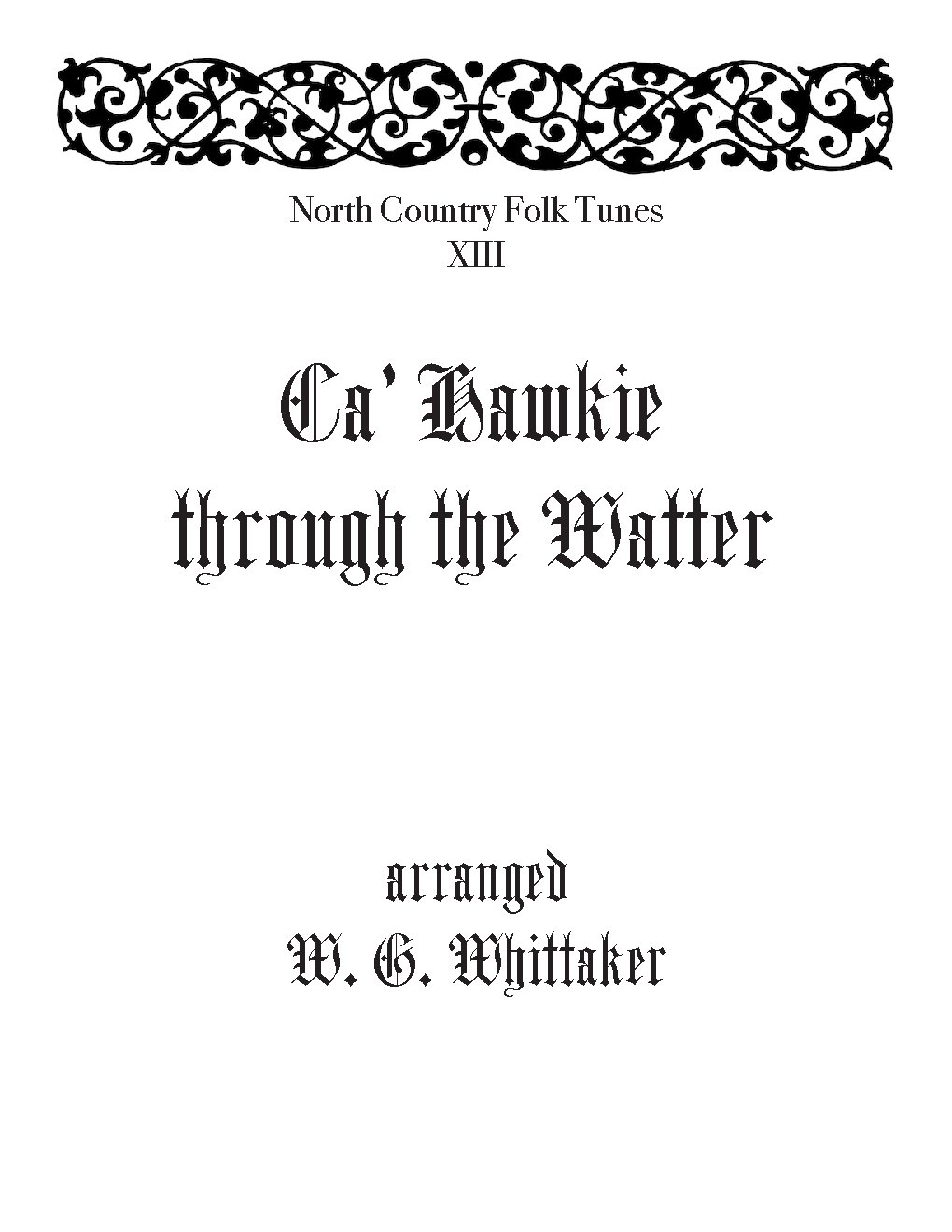 Ca’ Hawkie through the watter - Choir Script PDF Thumbnail