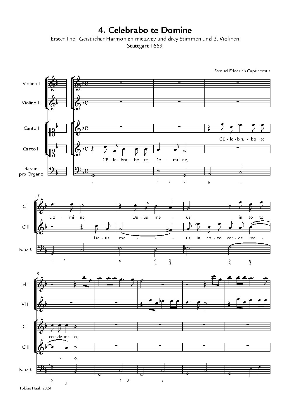 Celebrabo te Domine - Choir Script PDF Thumbnail