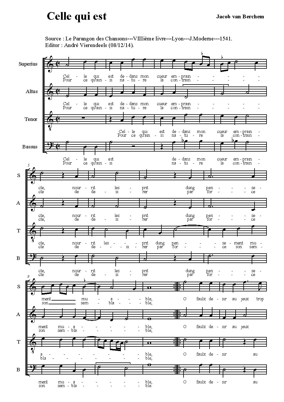 Celle qui est - Choir Script PDF Thumbnail
