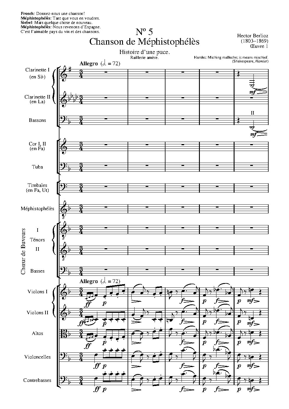 Chanson de Mephistopheles: Histoire d'une puce (#5 from 'Faust')