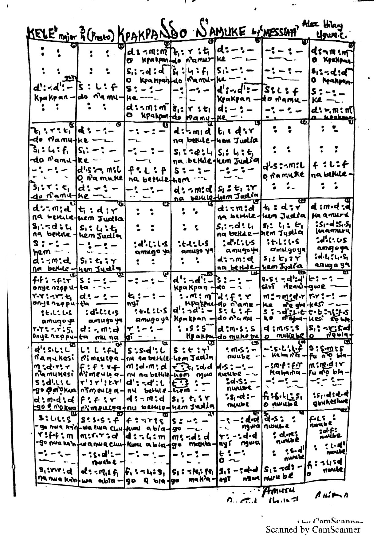 Kpakpando N Amuke - Download Choir Script PDF