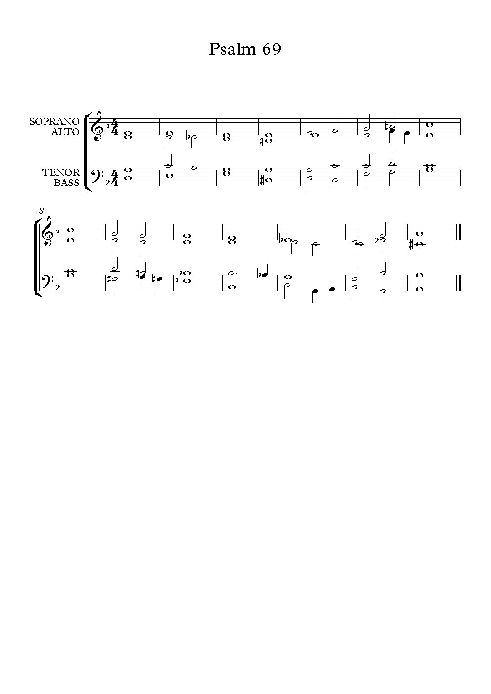 Chant for Psalm 69