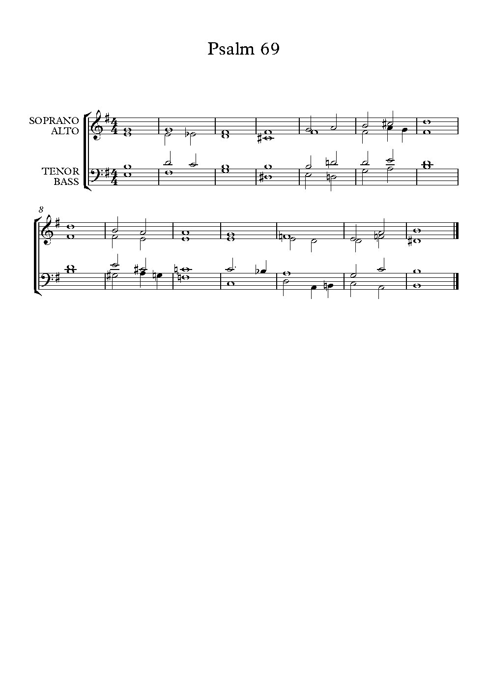 Chant for Psalm 69 (IN E MINOR)