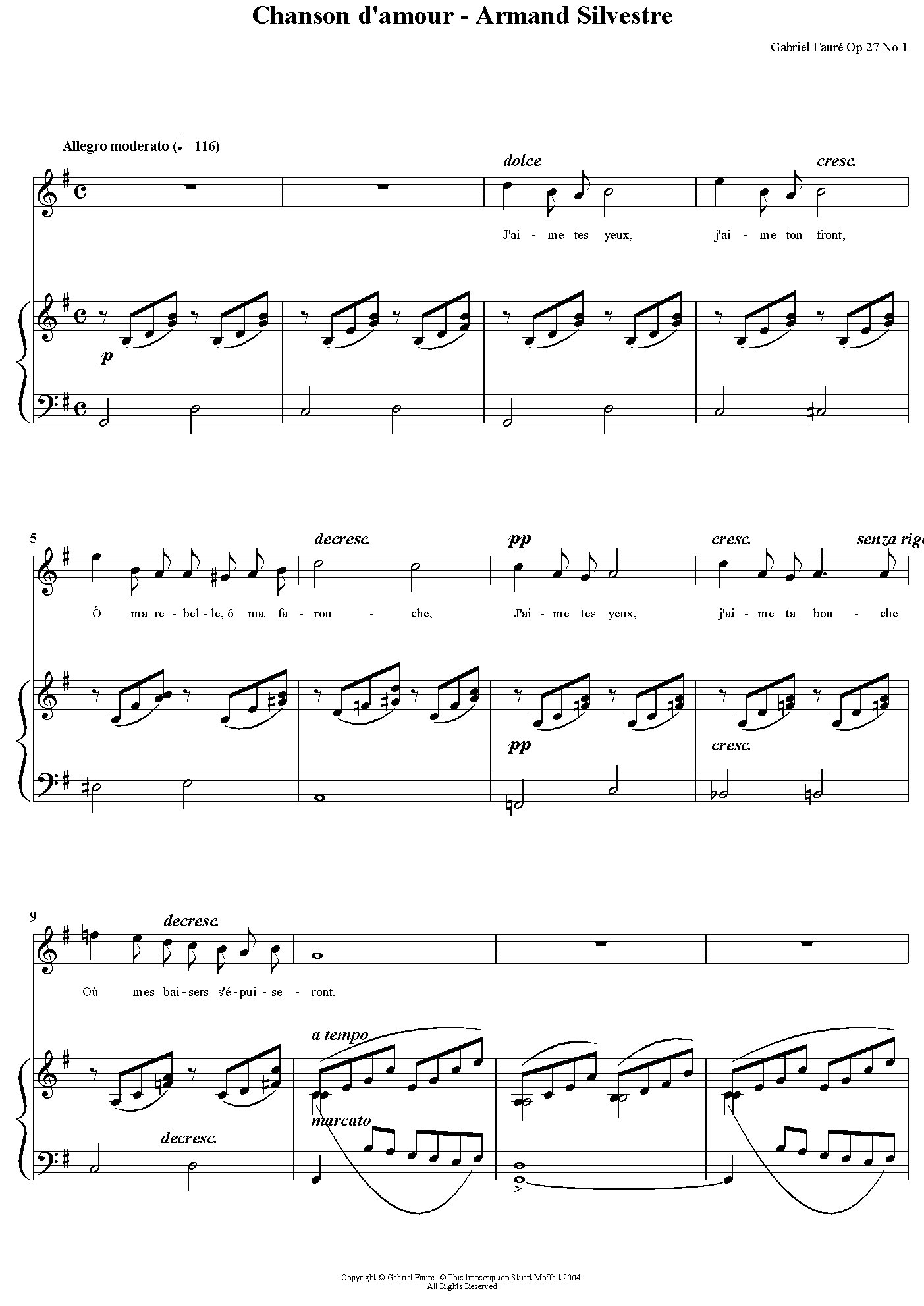 Chanson d'amour