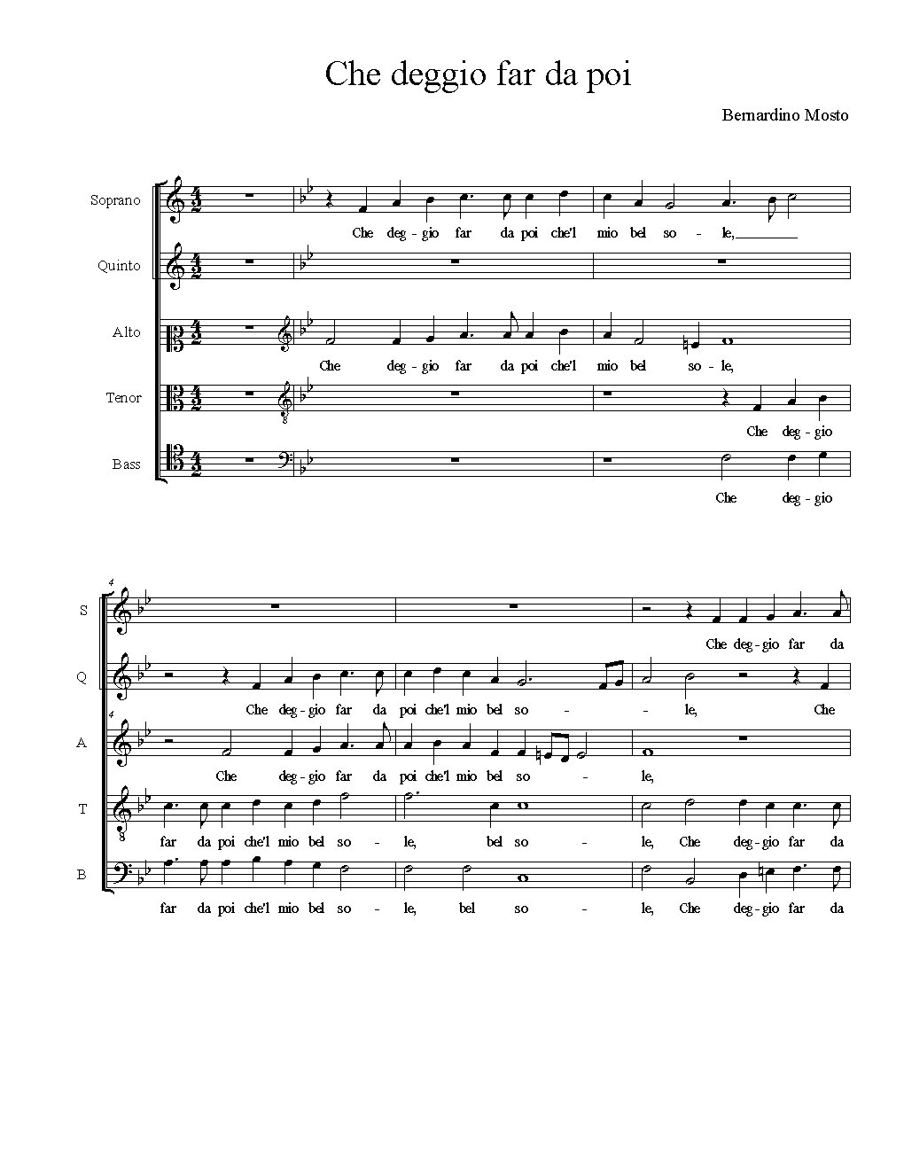 Che deggio far da poi - Choir Script PDF Thumbnail
