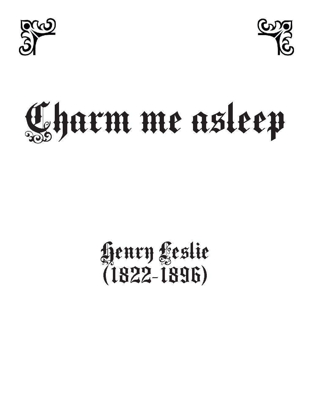 Charm me asleep, op.24:3