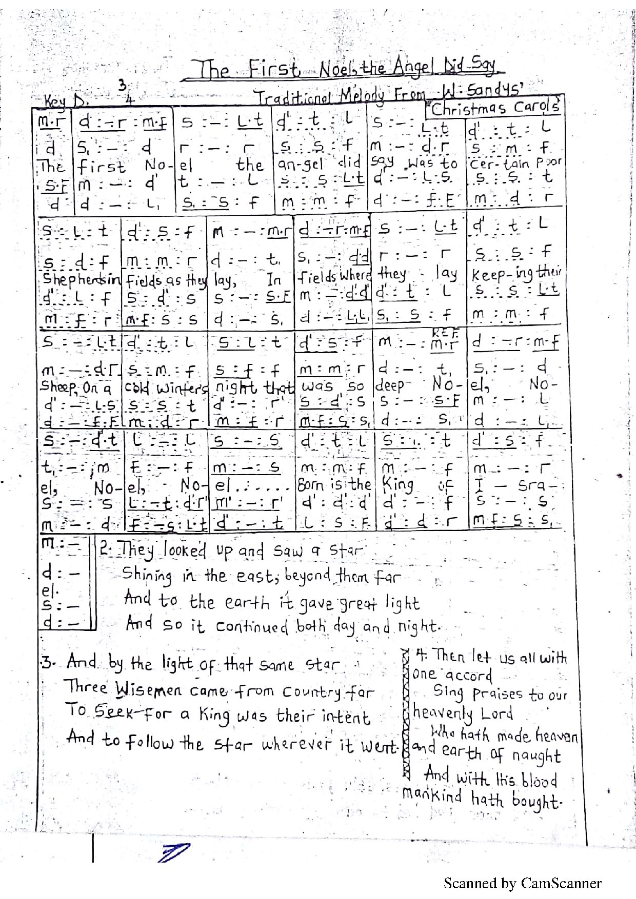 The First Noel - Download Choir Script PDF