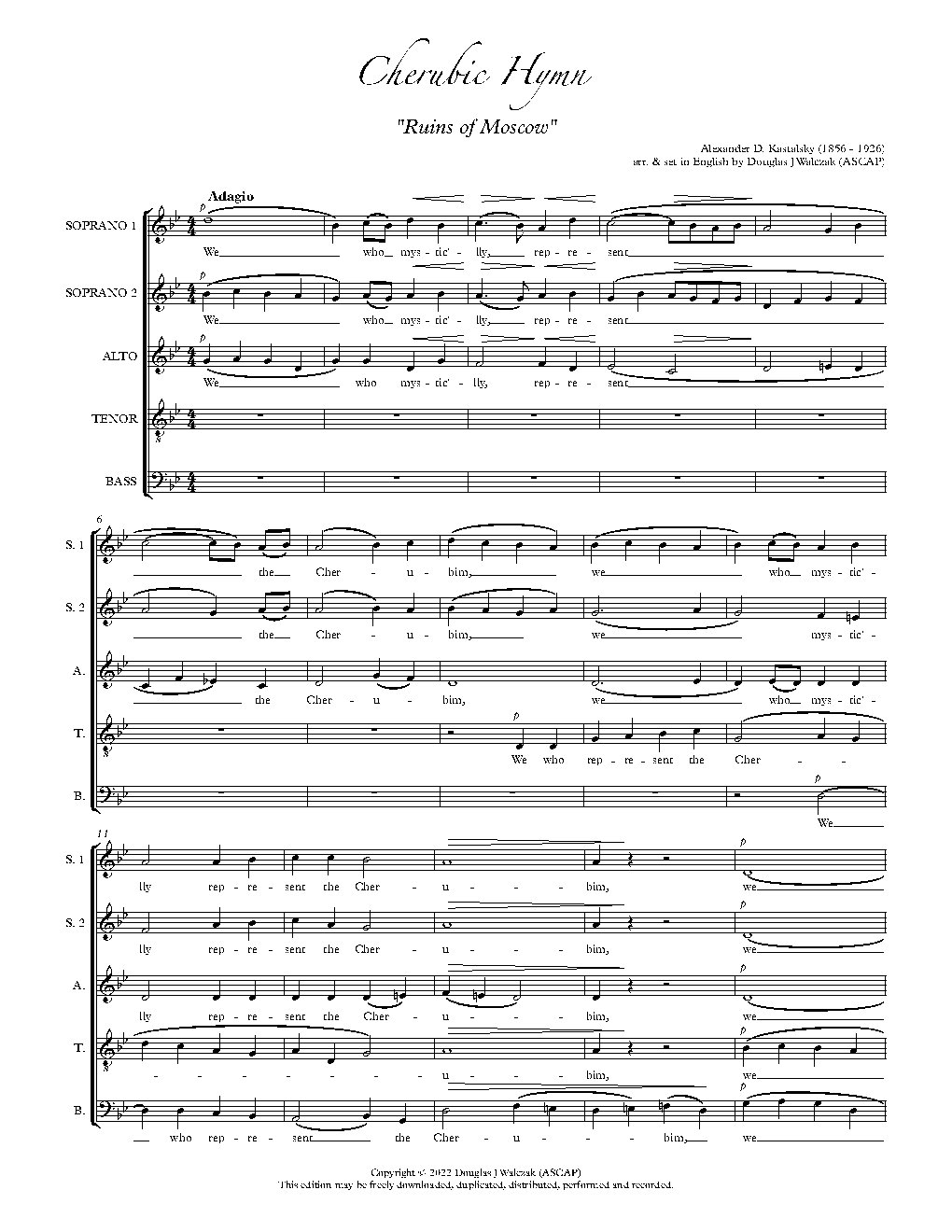 Cherubic Hymn "Ruins of Moscow"