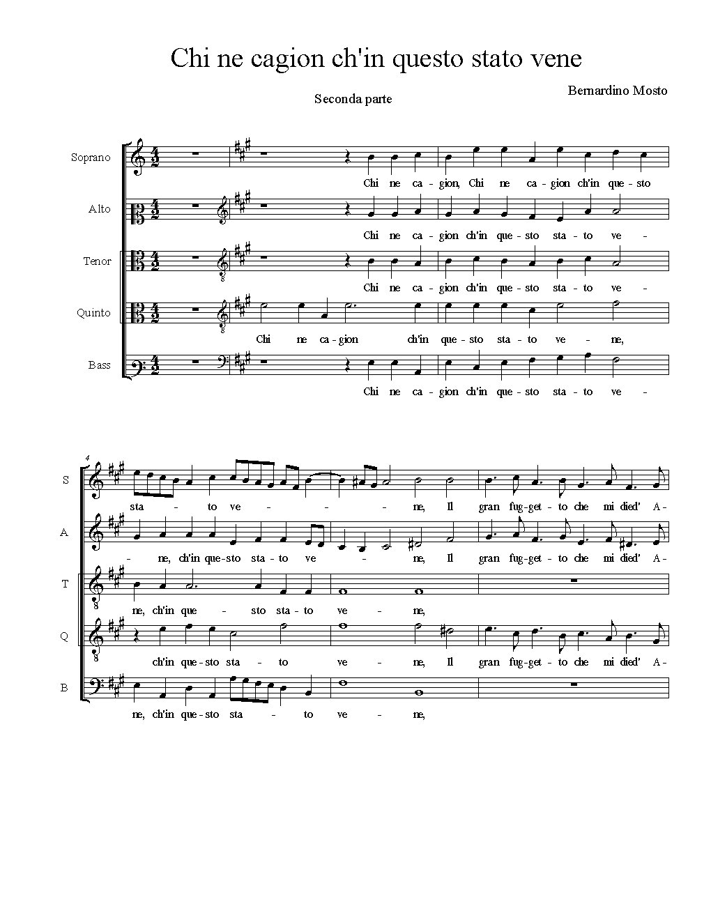Chi ne cagion (secunda parte) - Choir Script PDF Thumbnail