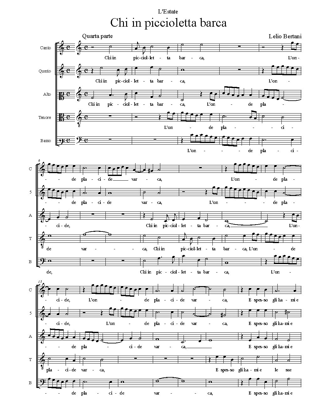 Chi in piciolletta barca - Choir Script PDF Thumbnail