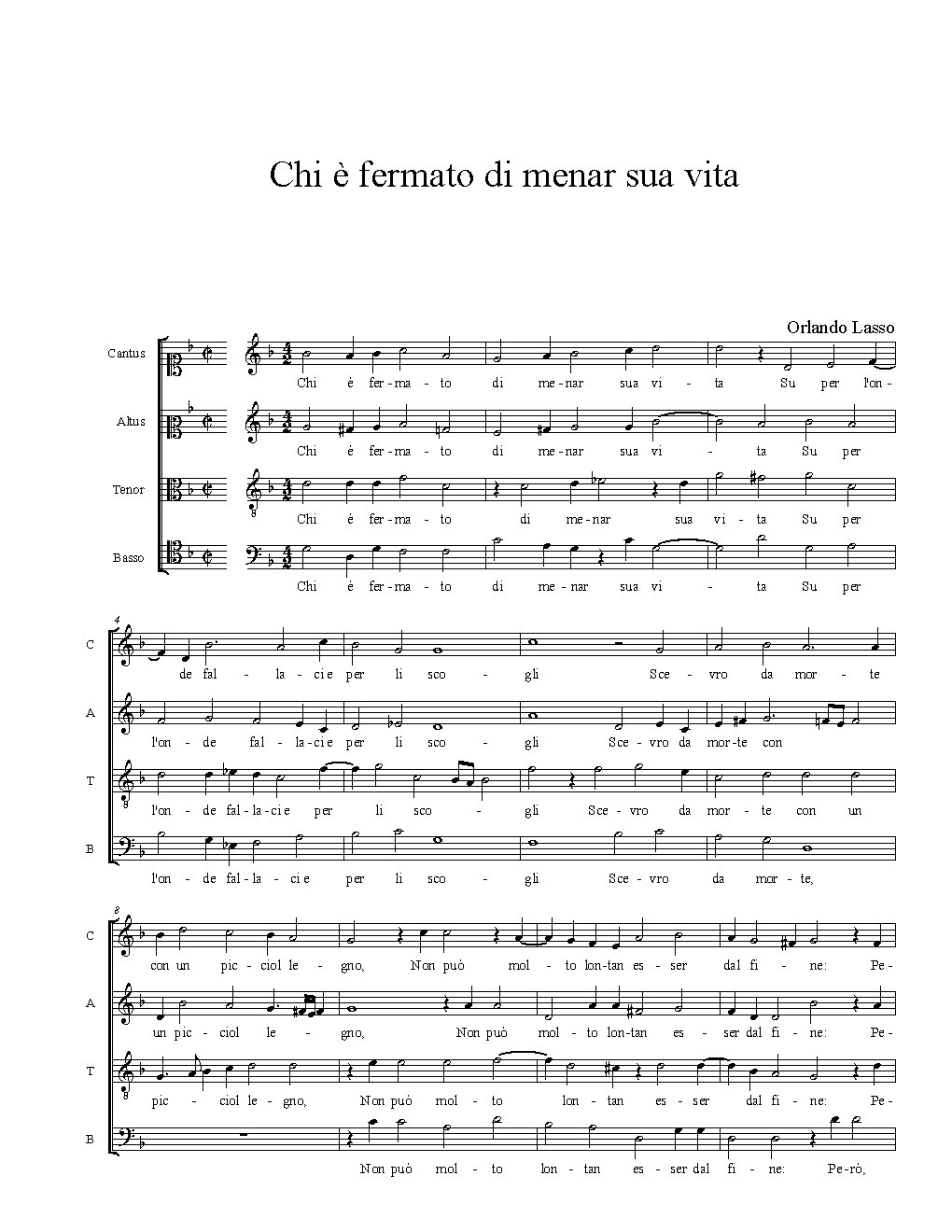 Chi è fermato di menar sua vita