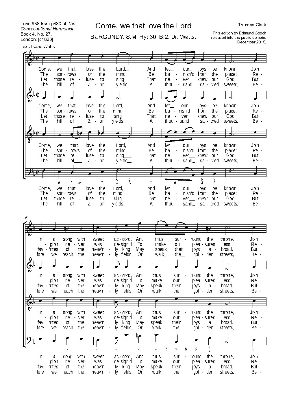 Come, we that love the Lord - Choir Script PDF Thumbnail