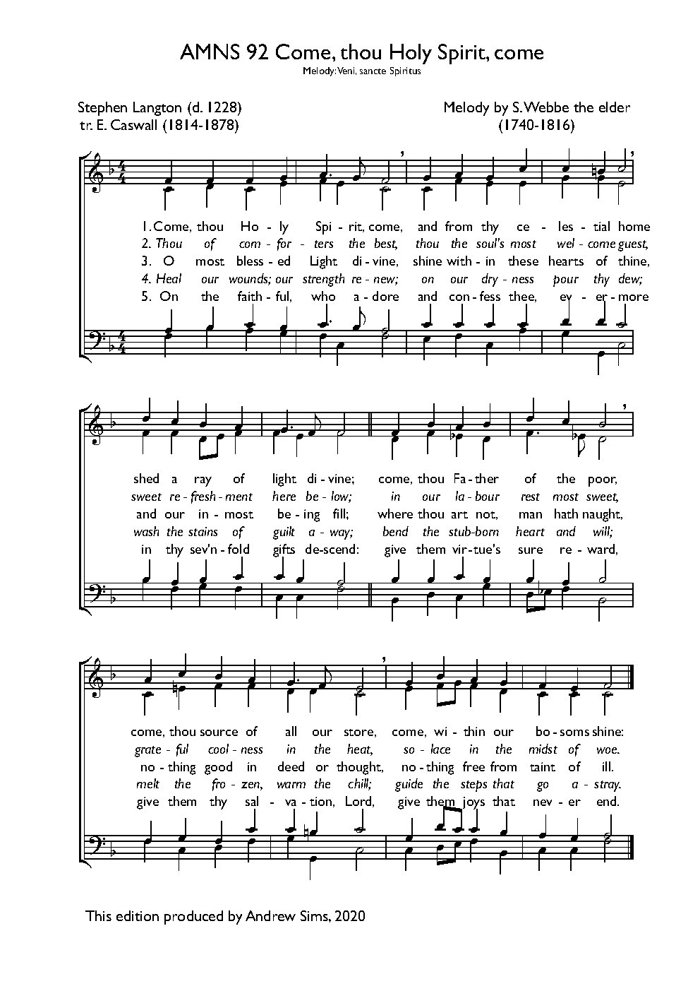 Come, thou Holy Spirit, come