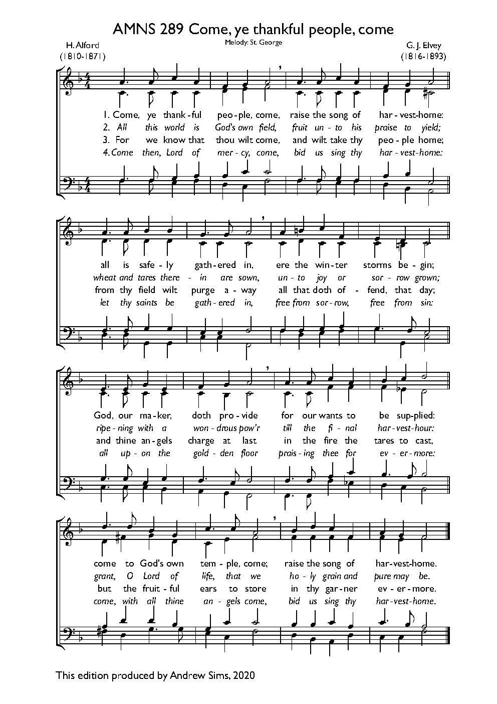 Come, ye thankful people come
