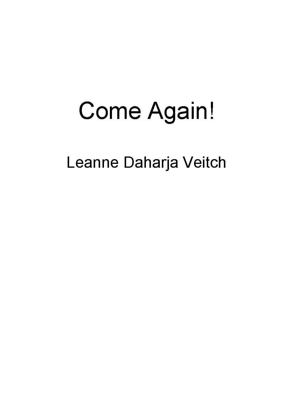 Come again! A return to church anthem
