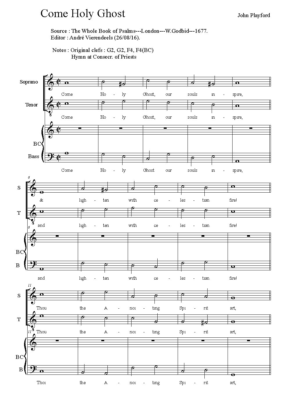 Come Holy Ghost - Choir Script PDF Thumbnail