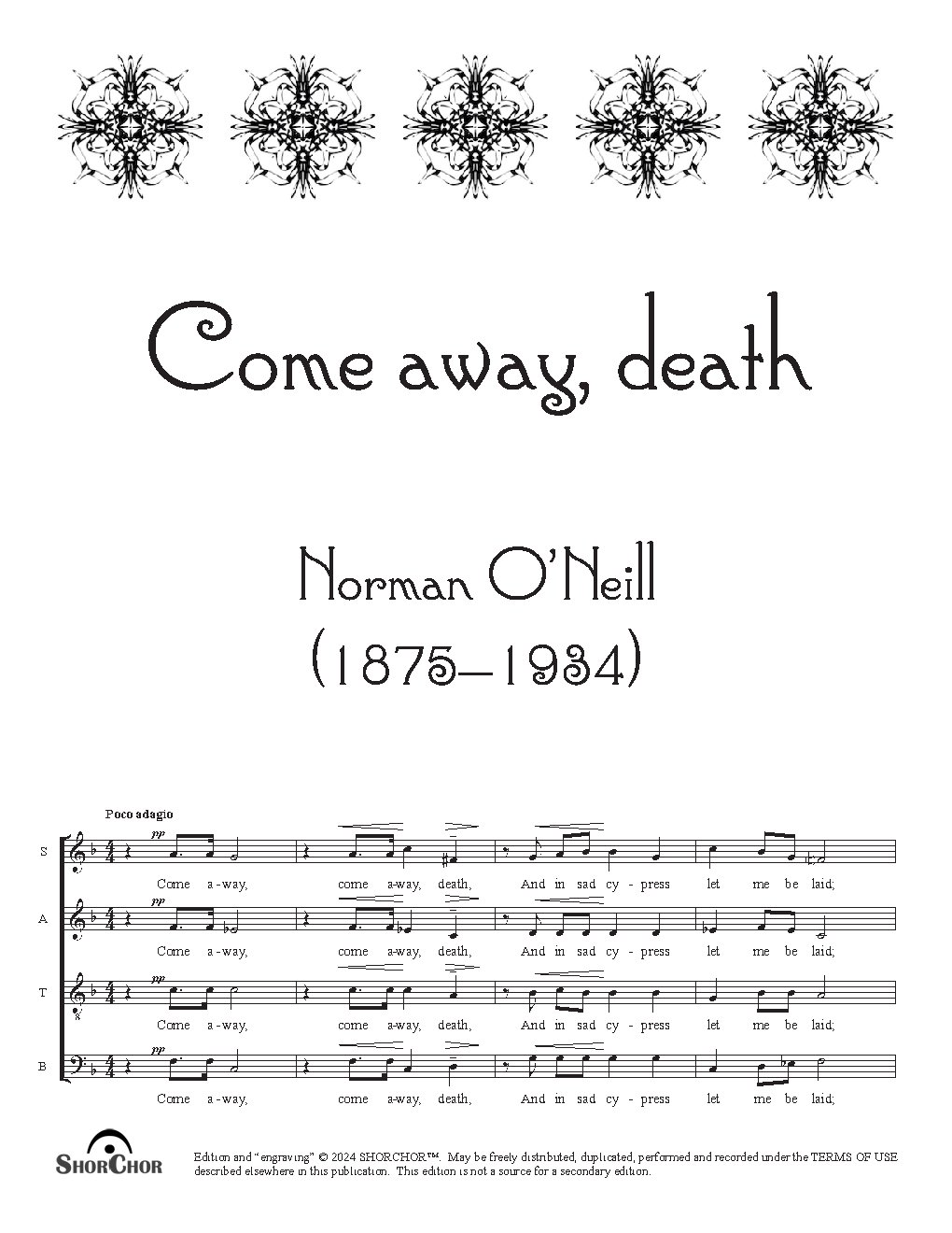 Come away, death - Choir Script PDF Thumbnail