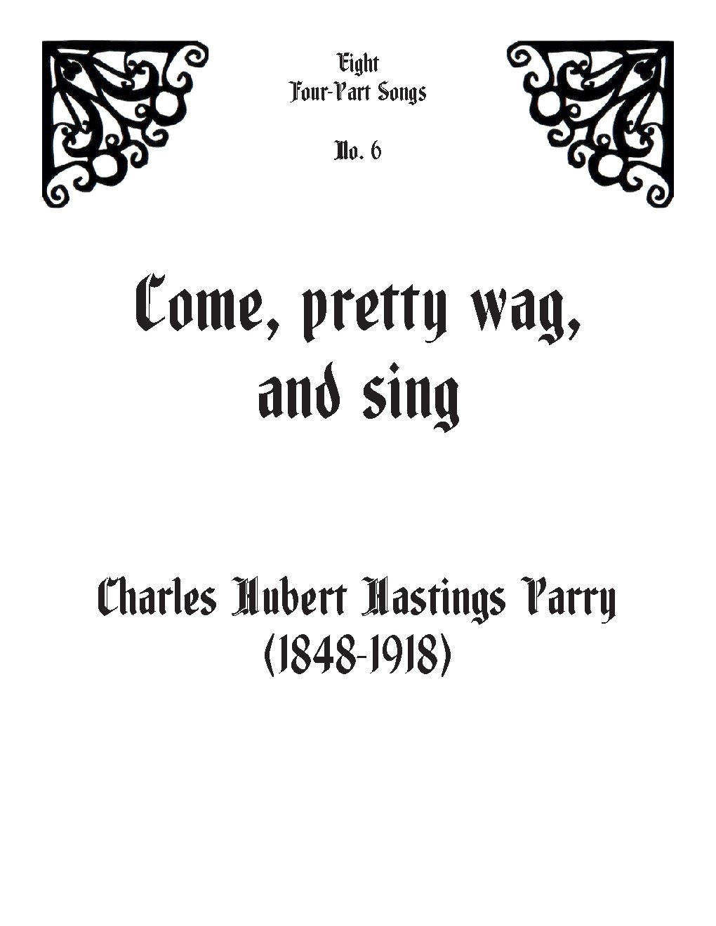 Come pretty wag - Choir Script PDF Thumbnail