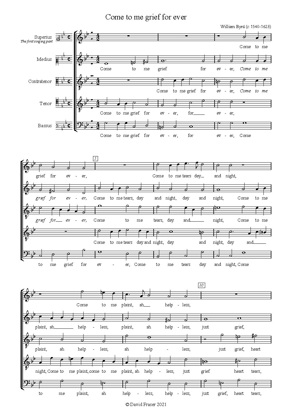Come to me grief for ever