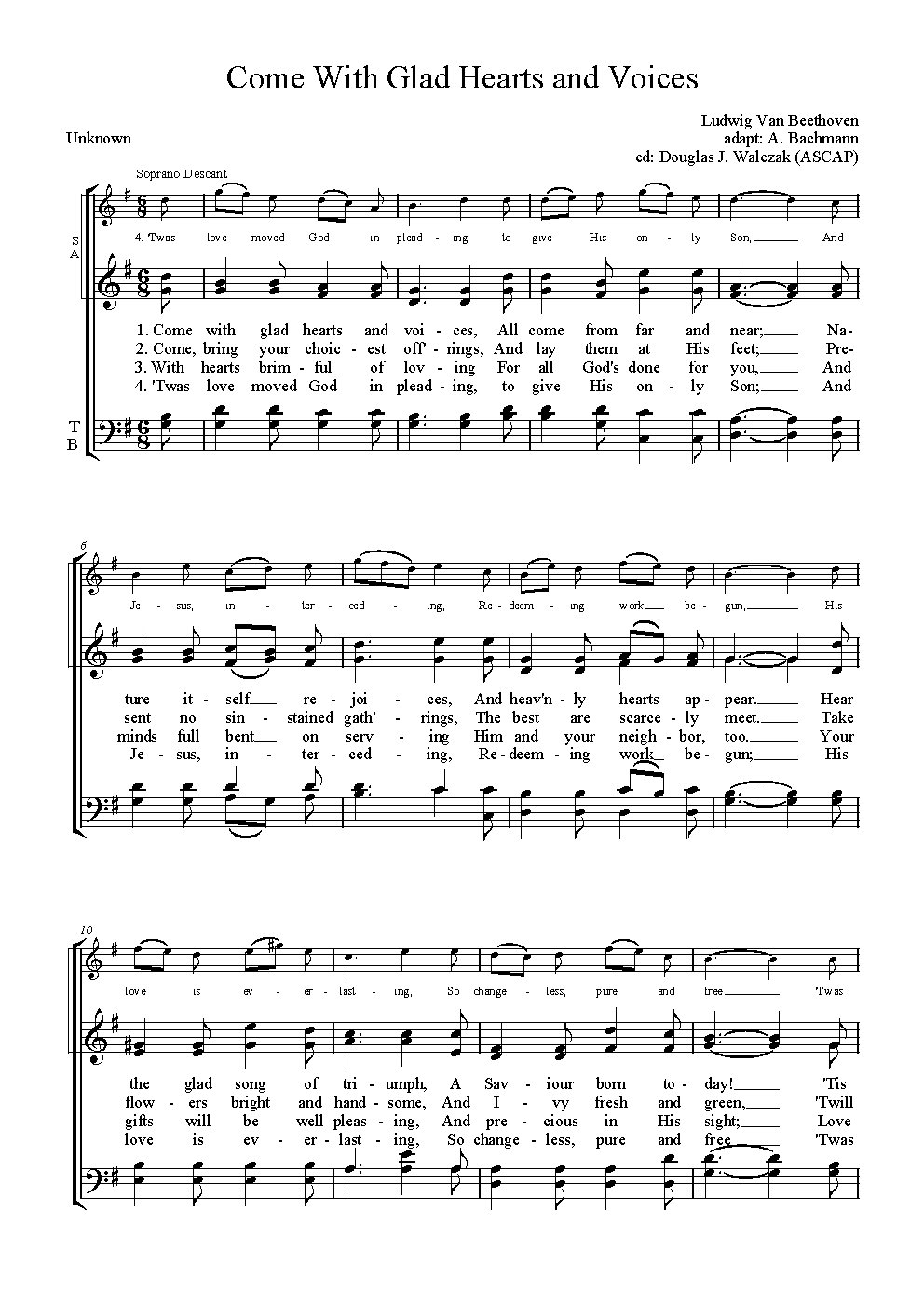 Come With Glad Hearts and Voices