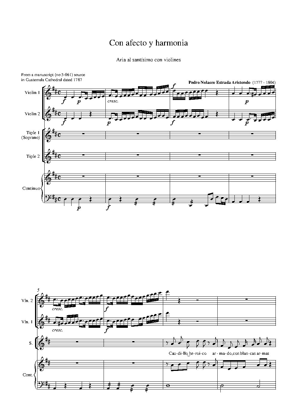 Con afecto y armonía - Choir Script PDF Thumbnail