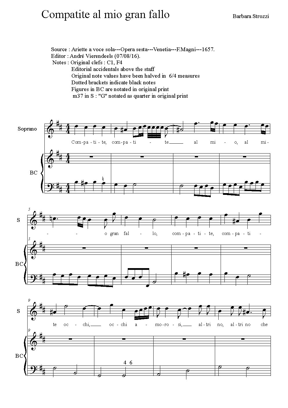 Compatite al mio gran fallo - Choir Script PDF Thumbnail