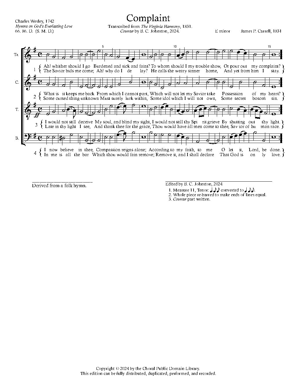 Complaint - Choir Script PDF Thumbnail
