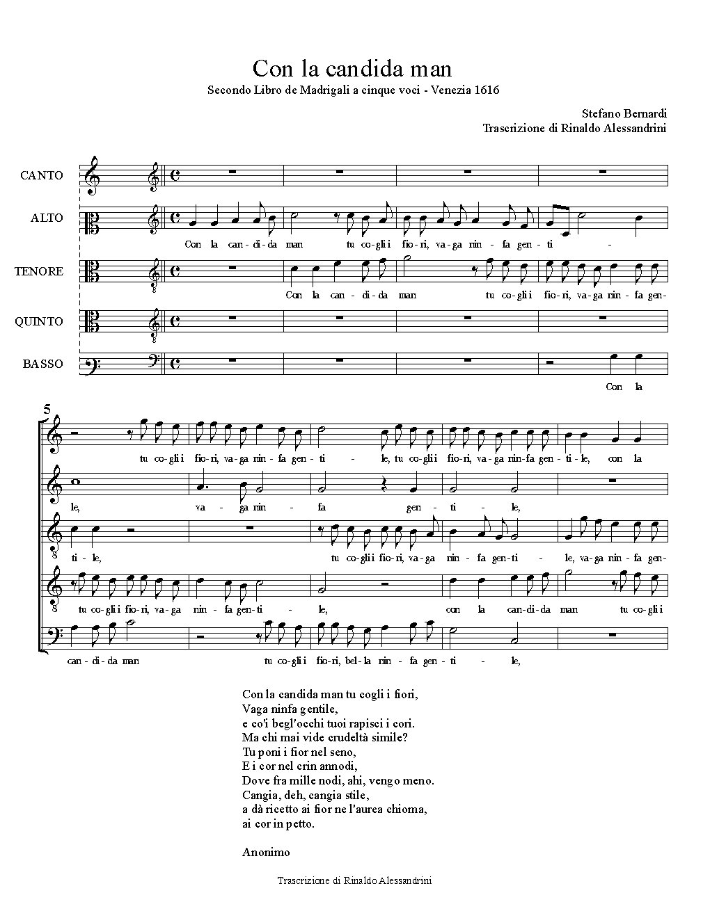 Con la candida man - Choir Script PDF Thumbnail