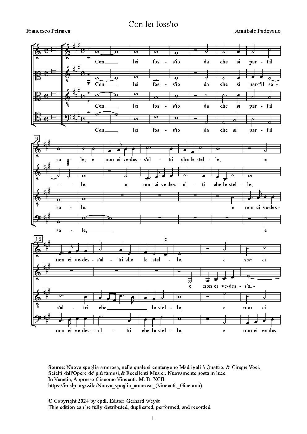 Con lei foss'io - Choir Script PDF Thumbnail
