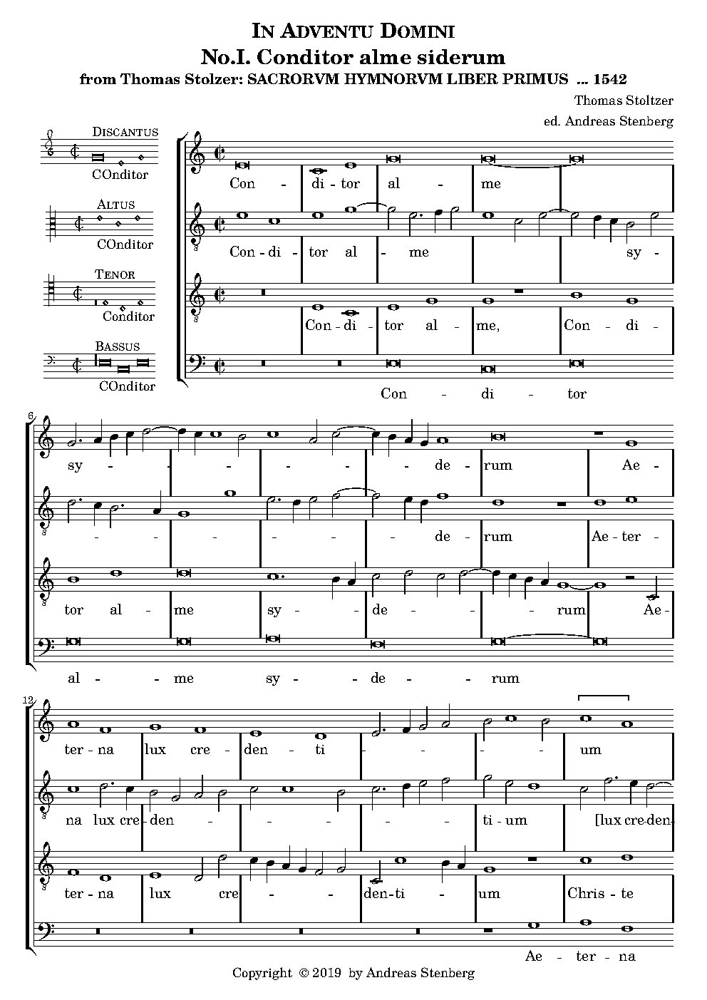 Conditor alme siderum - Choir Script PDF Thumbnail