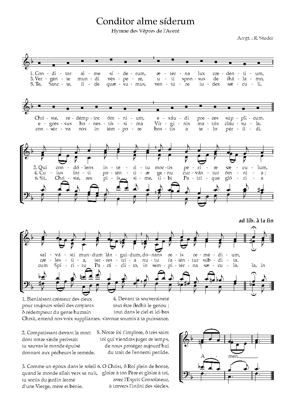Conditor Alme Siderum - Choir Script PDF Thumbnail