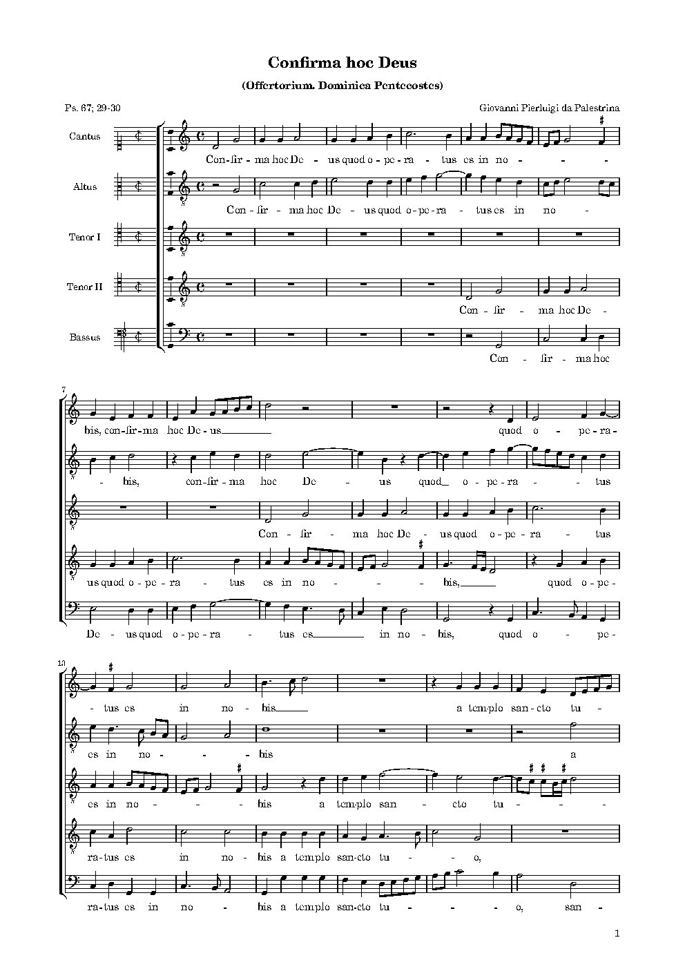 Confirma hoc Deus - Choir Script PDF Thumbnail