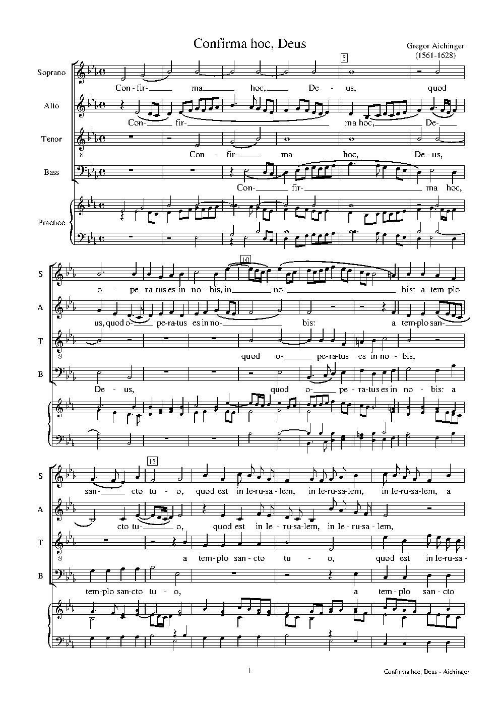 Confirma hoc, Deus - Choir Script PDF Thumbnail