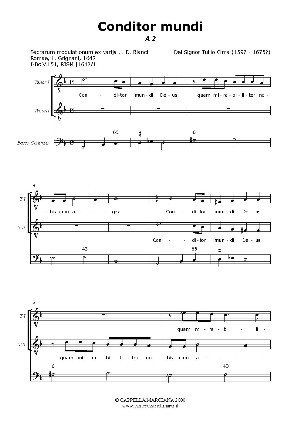 Conditor mundi - Choir Script PDF Thumbnail
