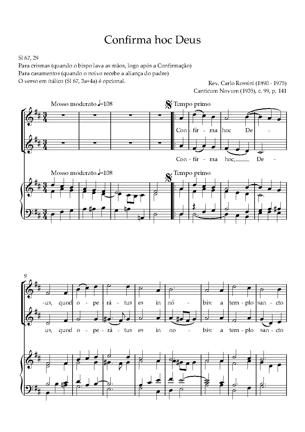 Confirma hoc Deus - Choir Script PDF Thumbnail